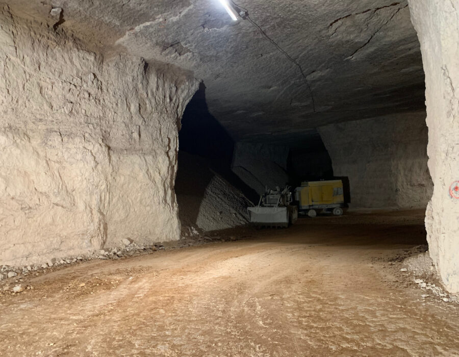 Inside marble quarry